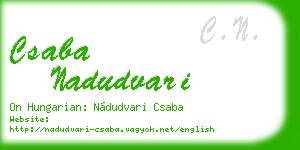 csaba nadudvari business card