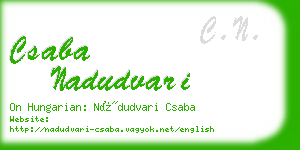 csaba nadudvari business card